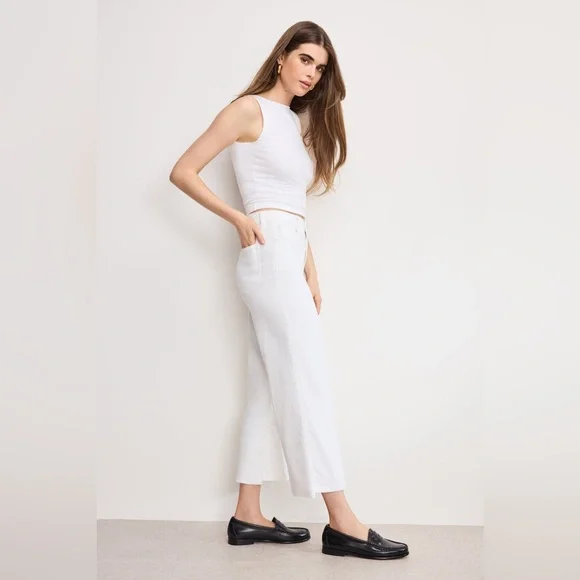 NWT Good American Good Waist Cropped Palazzo Jeans Sz 2/26 - Picture 4 of 12